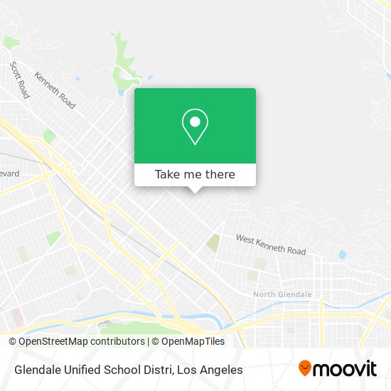 Glendale Unified School Distri map