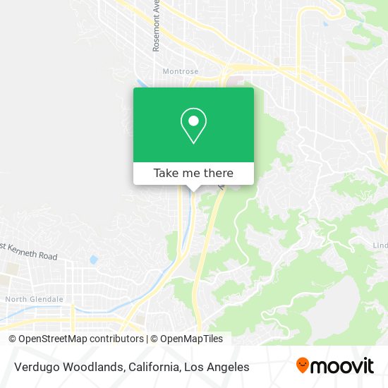 Verdugo Woodlands, California map