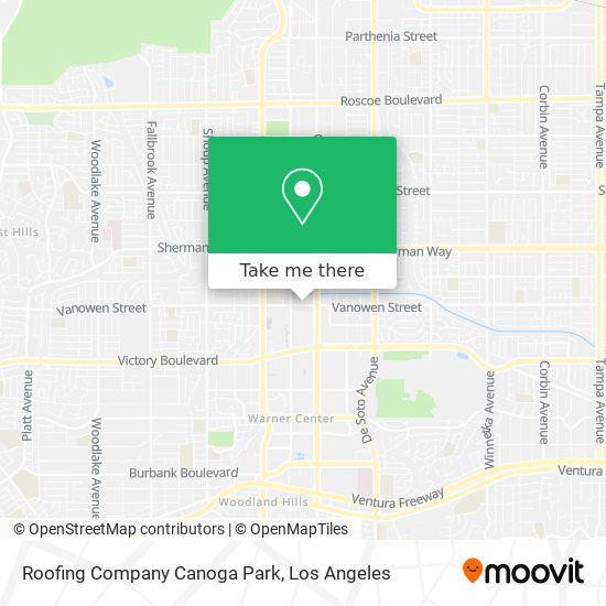 Mapa de Roofing Company Canoga Park