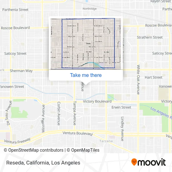 Reseda, California map