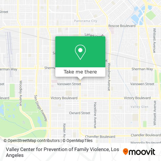 Valley Center for Prevention of Family Violence map