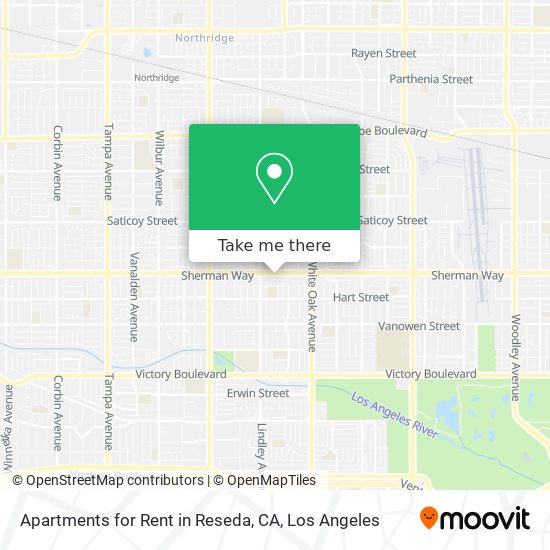 Mapa de Apartments for Rent in Reseda, CA