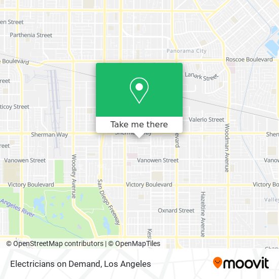 Electricians on Demand map