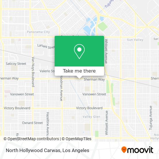 North Hollywood Carwas map