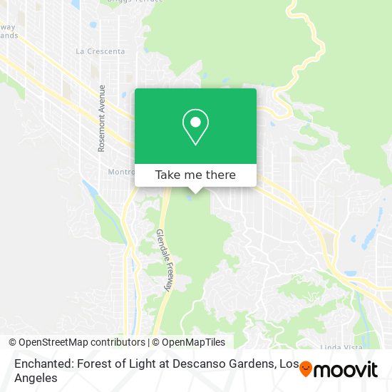 Enchanted: Forest of Light at Descanso Gardens map