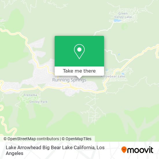 Mapa de Lake Arrowhead Big Bear Lake California