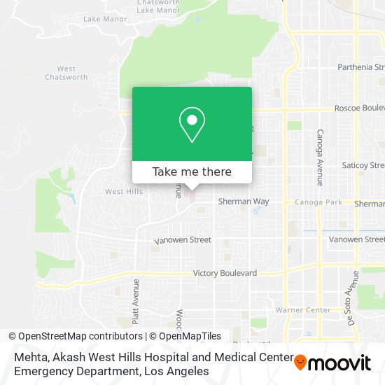 Mehta, Akash West Hills Hospital and Medical Center Emergency Department map