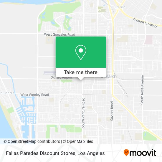 Fallas Paredes Discount Stores map