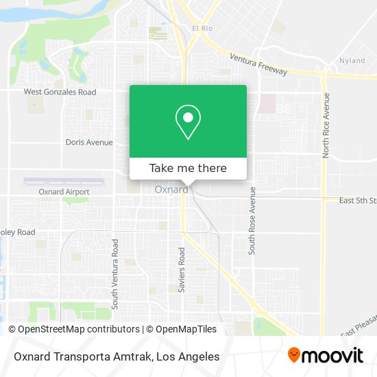 Mapa de Oxnard Transporta Amtrak