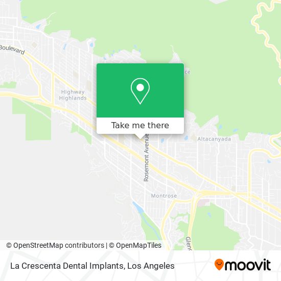 Mapa de La Crescenta Dental Implants