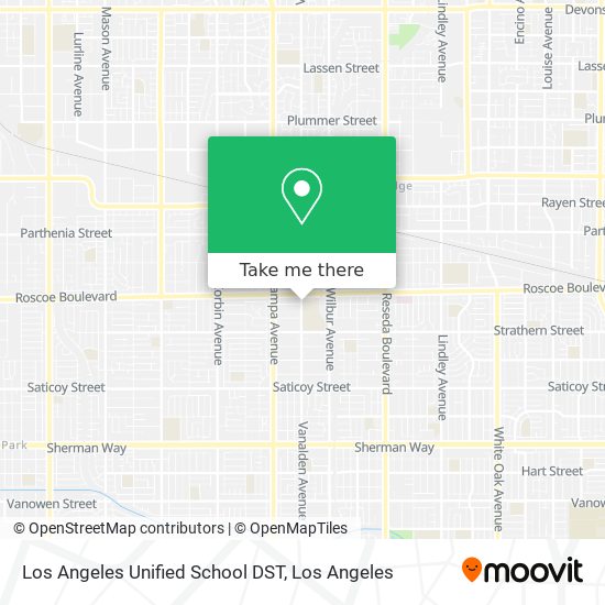 Mapa de Los Angeles Unified School DST