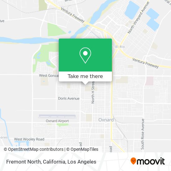 Fremont North, California map