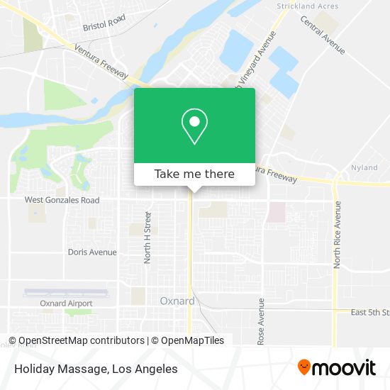 Holiday Massage map