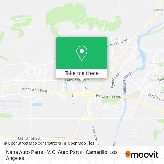 Napa Auto Parts - V. C. Auto Parts - Camarillo map