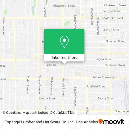 Topanga Lumber and Hardware Co. Inc. map
