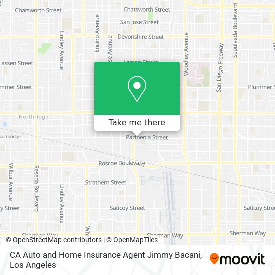 CA Auto and Home Insurance Agent Jimmy Bacani map