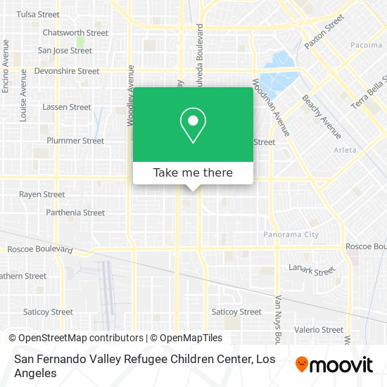 San Fernando Valley Refugee Children Center map