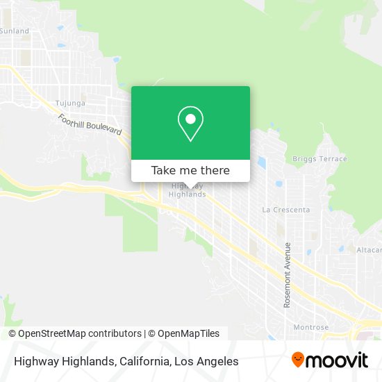 Highway Highlands, California map