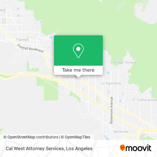 Cal West Attorney Services map