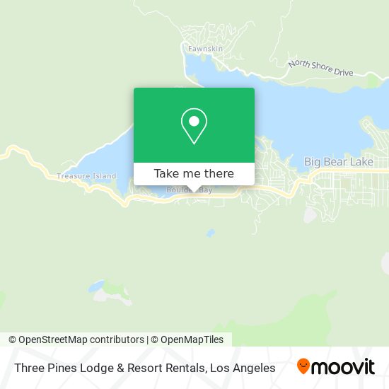 Three Pines Lodge & Resort Rentals map
