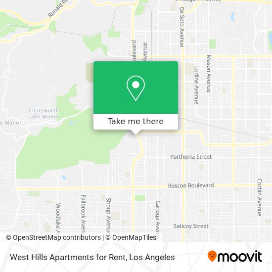 West Hills Apartments for Rent map