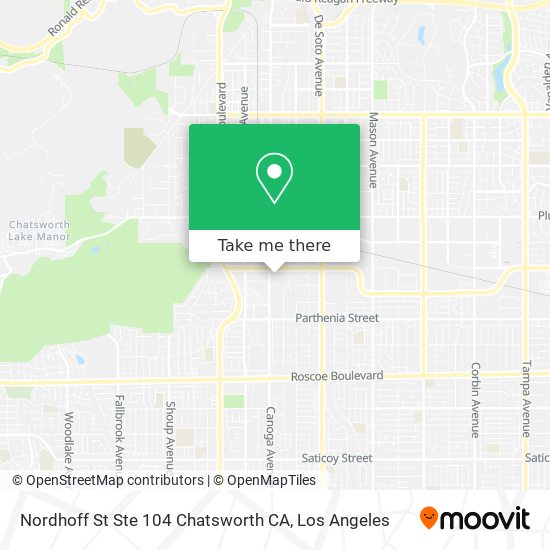 Mapa de Nordhoff St Ste 104 Chatsworth CA