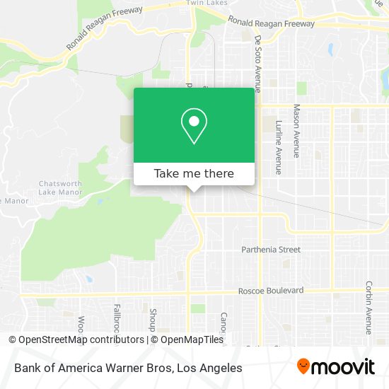 Bank of America Warner Bros map