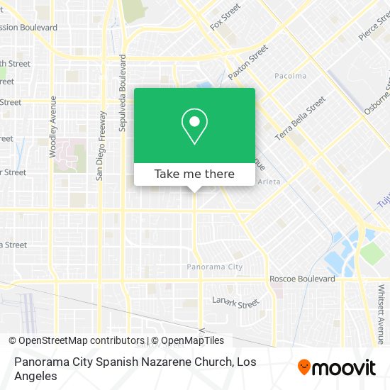 Panorama City Spanish Nazarene Church map