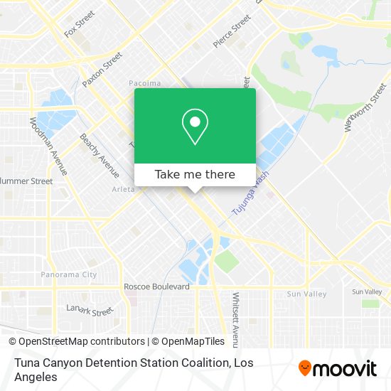Tuna Canyon Detention Station Coalition map
