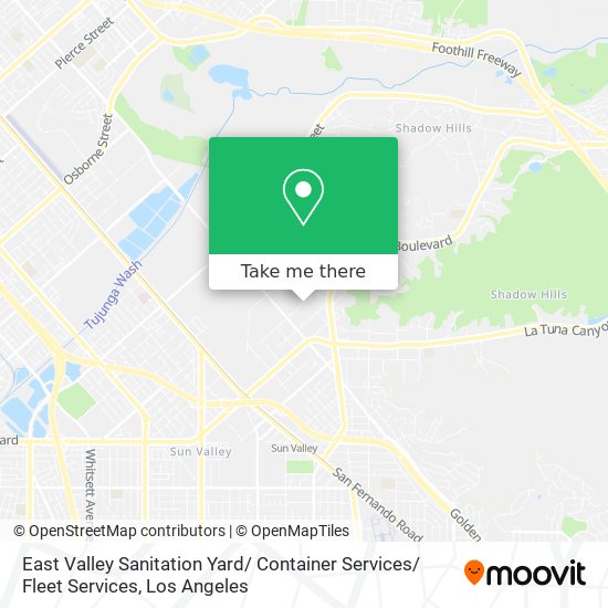 East Valley Sanitation Yard/ Container Services/ Fleet Services map