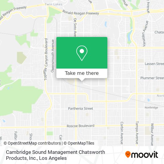 Mapa de Cambridge Sound Management Chatsworth Products, Inc.