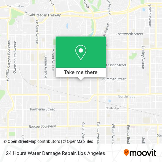 24 Hours Water Damage Repair map