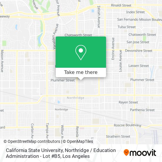Mapa de California State University, Northridge / Education Administration - Lot #B5