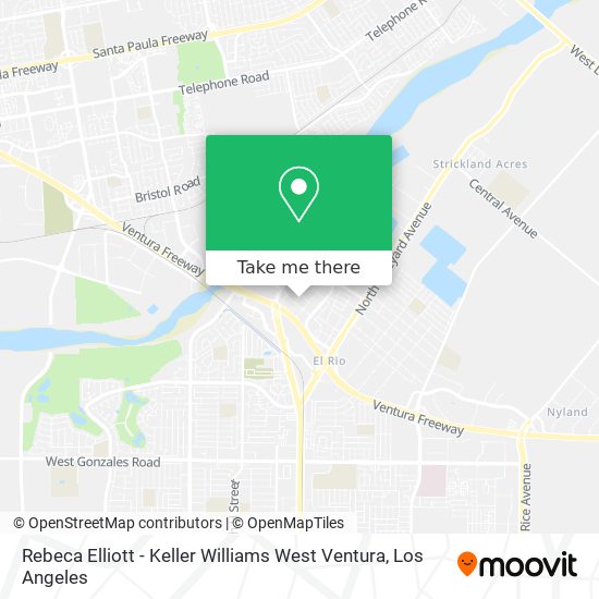 Mapa de Rebeca Elliott - Keller Williams West Ventura