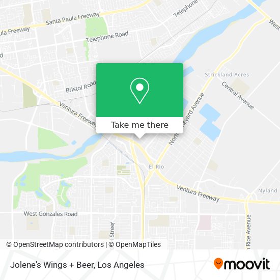 Jolene's Wings + Beer map