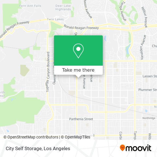 City Self Storage map