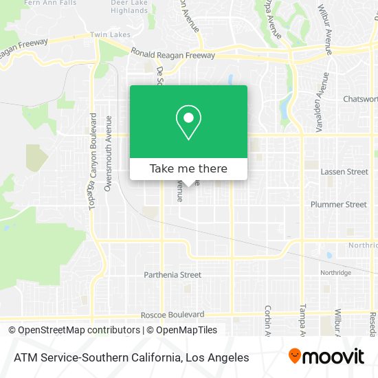 ATM Service-Southern California map