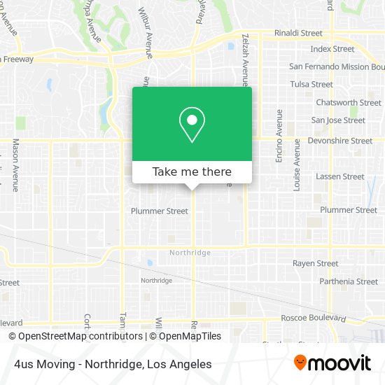 4us Moving - Northridge map