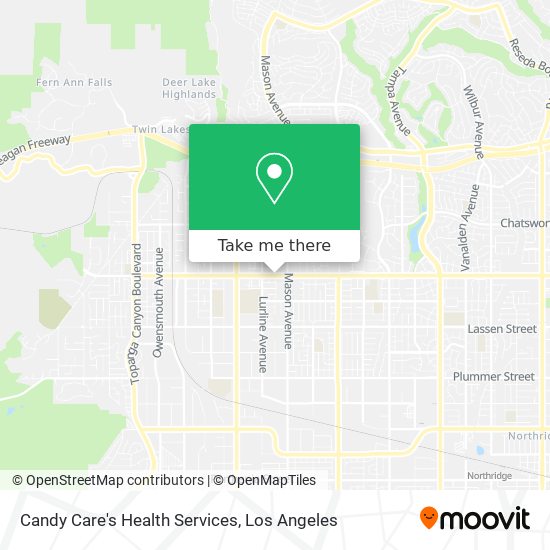 Candy Care's Health Services map