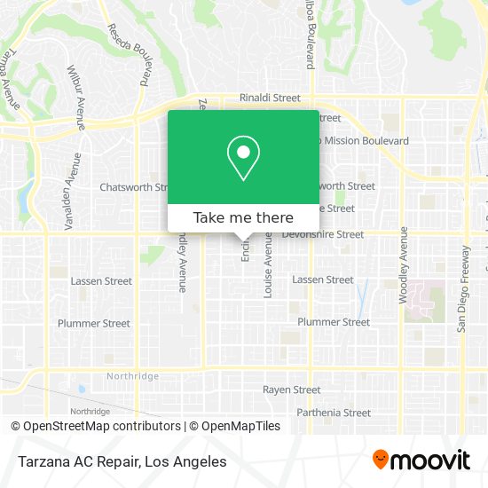 Mapa de Tarzana AC Repair