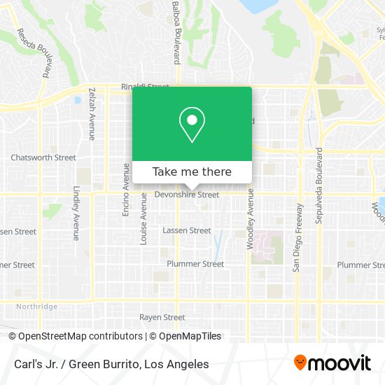 Mapa de Carl's Jr. / Green Burrito