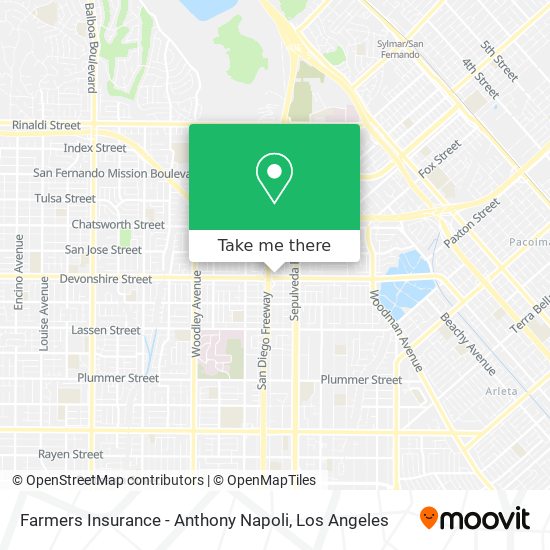 Farmers Insurance - Anthony Napoli map