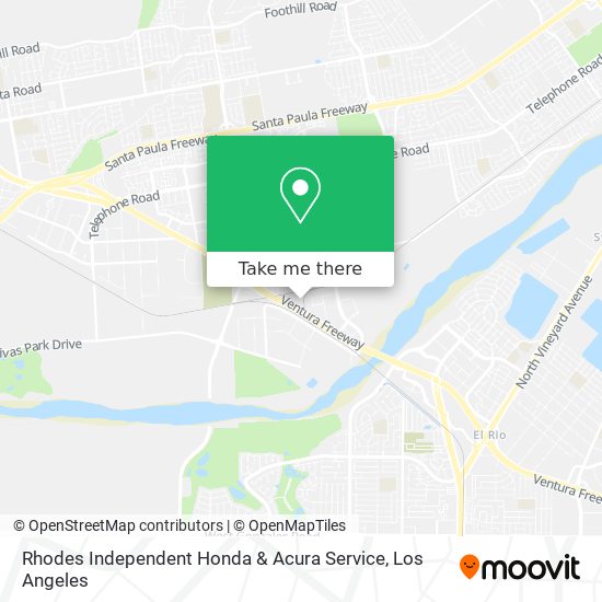 Rhodes Independent Honda & Acura Service map