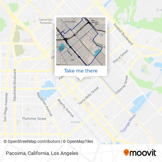 Pacoima, California map