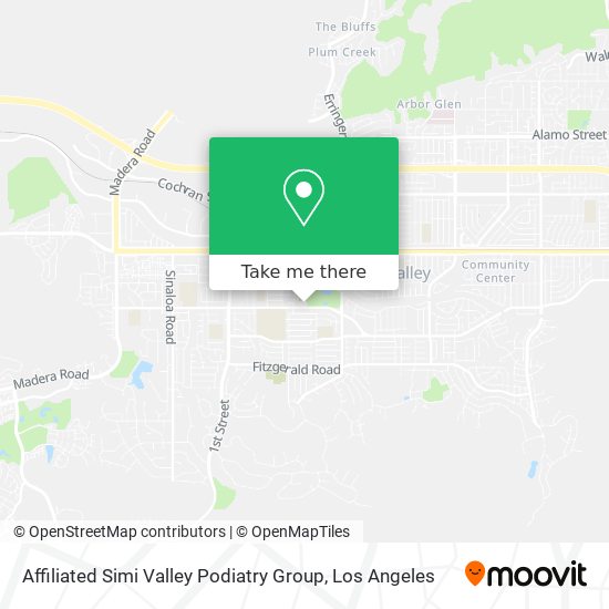 Affiliated Simi Valley Podiatry Group map