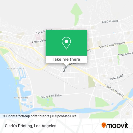 Clark's Printing map