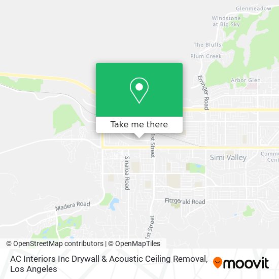 AC Interiors Inc Drywall & Acoustic Ceiling Removal map