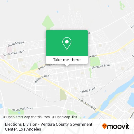 Mapa de Elections Division - Ventura County Government Center