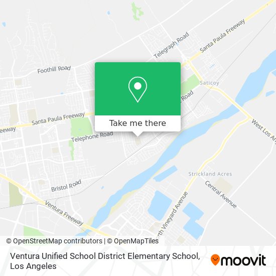 Ventura Unified School District Elementary School map