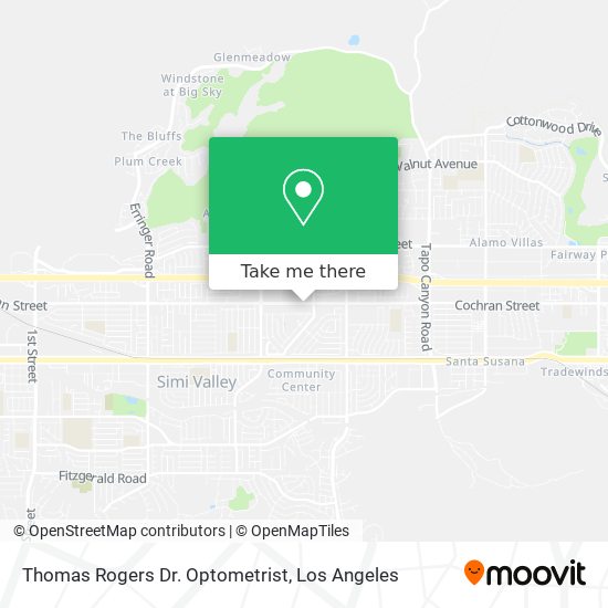 Thomas Rogers Dr. Optometrist map